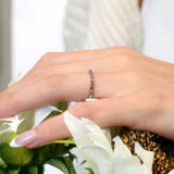 Thin Stackable Pink Sapphire Band