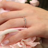 Ava Curved Diamond Promise Ring