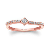 Abi Curved Princess Cut Diamond Promise Ring