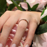 Abi Curved Princess Cut Diamond Promise Ring