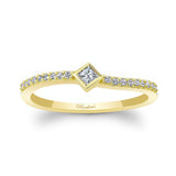 Abi Curved Princess Cut Diamond Promise Ring