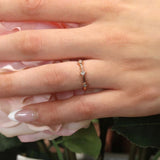 Mila Three Stone Princess Cut Promise Ring