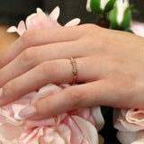 Mila Three Stone Princess Cut Promise Ring