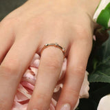 Mila Three Stone Princess Cut Promise Ring