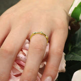 Mila Three Stone Princess Cut Promise Ring