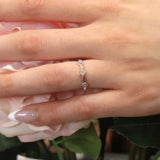 Mila Three Stone Princess Cut Promise Ring