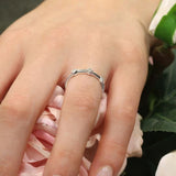 Mila Three Stone Princess Cut Promise Ring