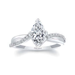 Marquise Moissanite Engagement Ring With Twisted Band