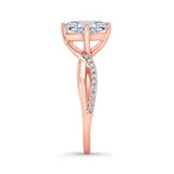 Marquise Engagement Ring With Twisted Band