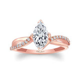 Marquise Engagement Ring With Twisted Band