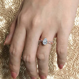 Pear Shaped Engagement Ring With Twisted Band