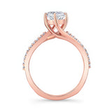 Pear Shaped Engagement Ring With Twisted Band