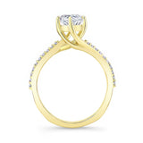 Pear Shaped Engagement Ring With Twisted Band