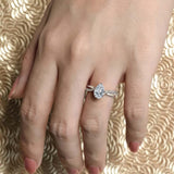 Pear Shaped Engagement Ring With Twisted Band