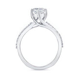 Pear Shaped Engagement Ring With Twisted Band