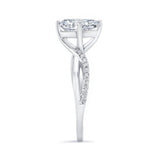 Pear Shaped Engagement Ring With Twisted Band