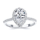 Eva 2 Carat Pear Shaped Halo Ring