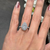 Eva 2 Carat Pear Shaped Halo Ring