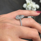 Eva 2 Carat Pear Shaped Halo Ring