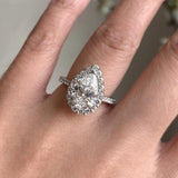 Eva 2 Carat Pear Shaped Halo Ring