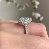 Eva 2 Carat Pear Shaped Halo Ring