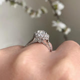 Eva 2 Carat Pear Shaped Halo Ring