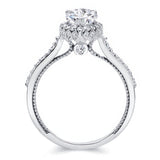 Eva 2 Carat Pear Shaped Halo Ring