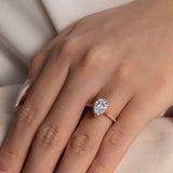 Eva Pear Shaped Lab Grown Diamond Halo Ring