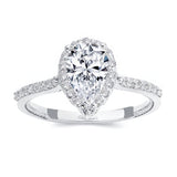 Eva Pear Shaped Lab Grown Diamond Halo Ring