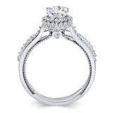 Eva 2 Carat Pear Shaped Moissanite Halo Ring Set