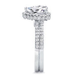 Eva 2 Carat Pear Shaped Moissanite Halo Ring Set