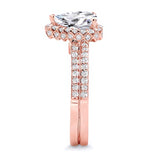 Eva Pear Shaped Halo Ring Set
