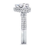 Eva Pear Shaped Halo Ring Set