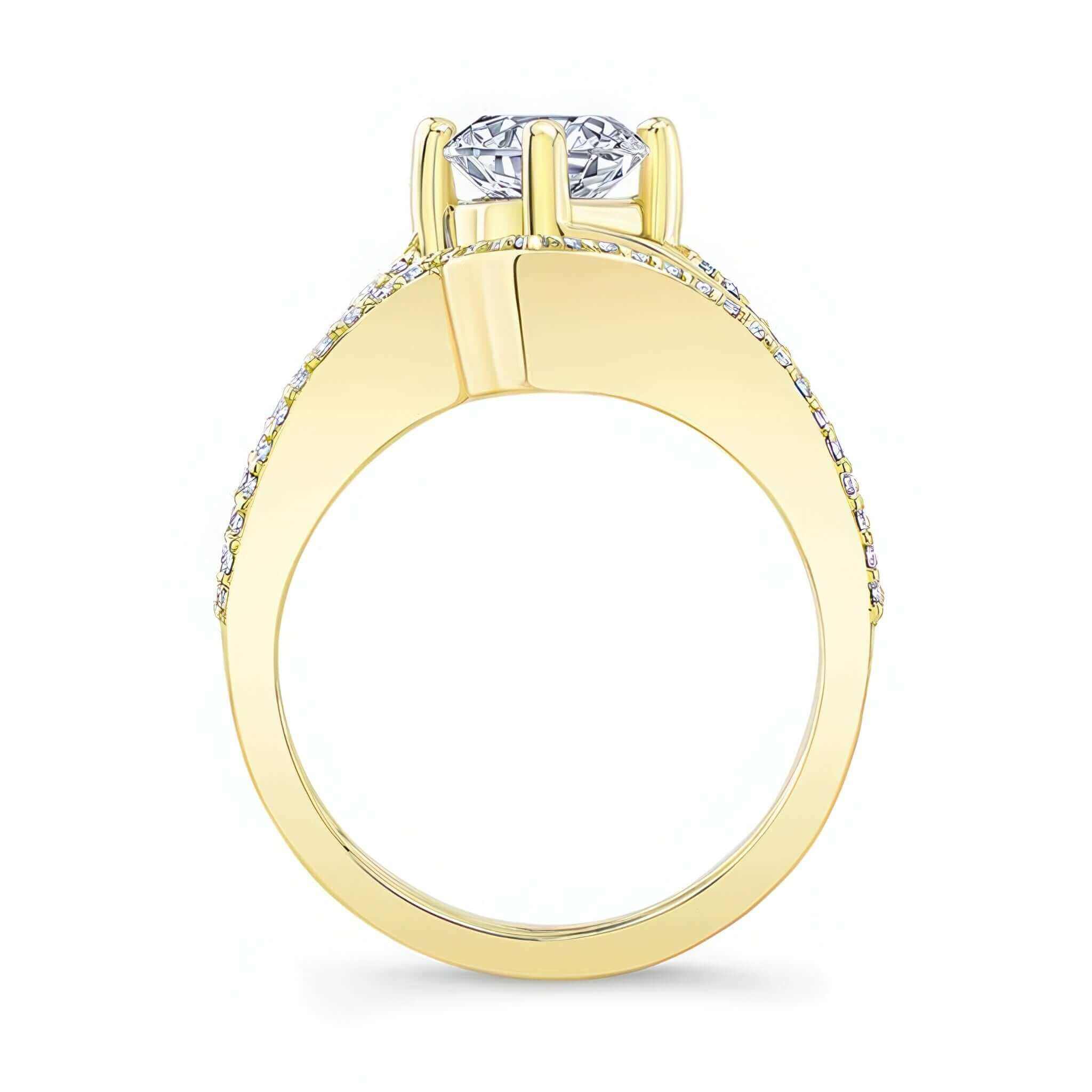 Moissanite Split Shank Wedding Set