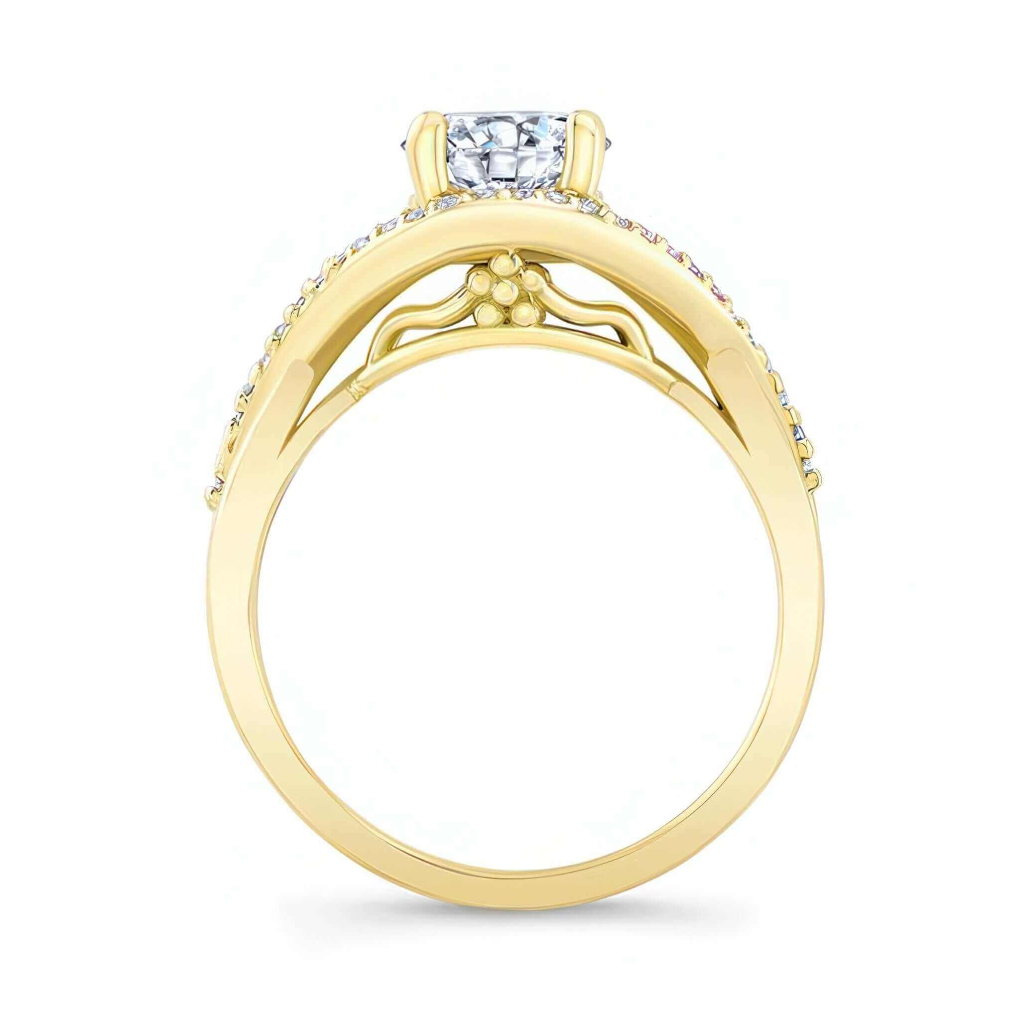 Moissanite Criss Cross Ring