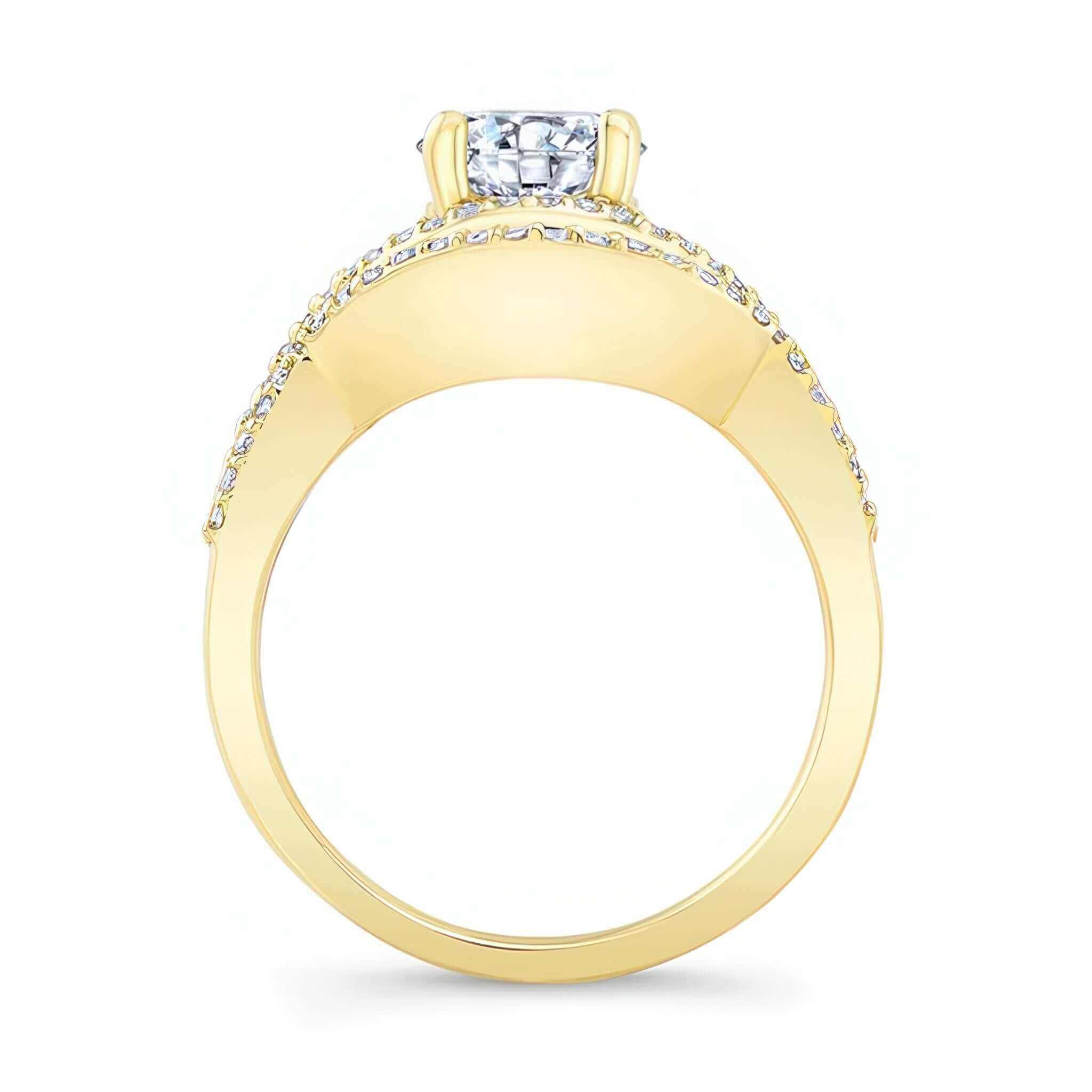 Moissanite Criss Cross Ring Set