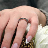 Criss Cross Black Diamond Promise Ring
