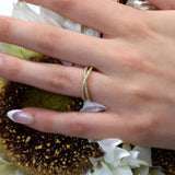 Criss Cross Diamond Promise Ring