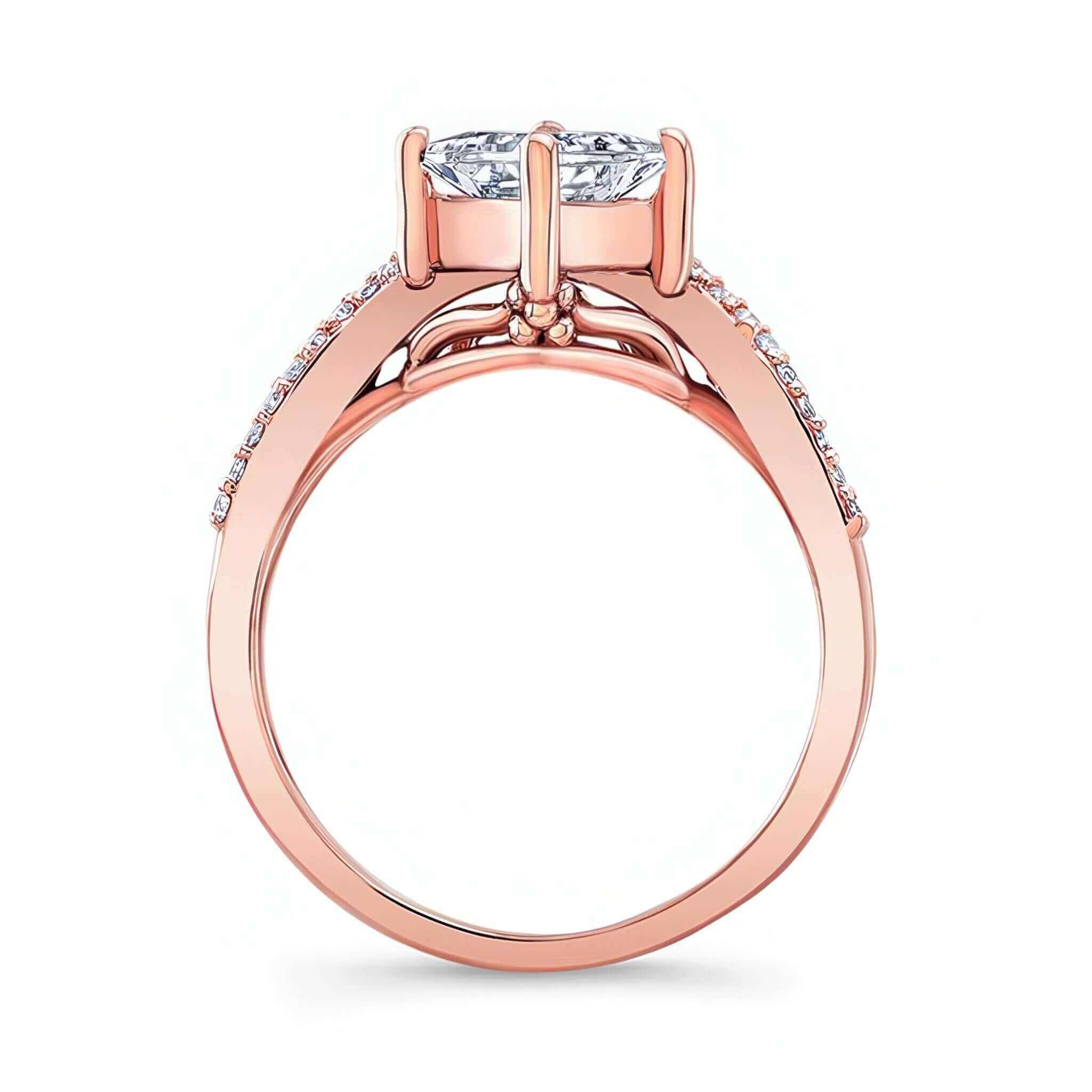 Unique Princess Cut Engagement Ring