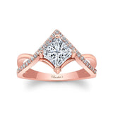 Unique Princess Cut Engagement Ring