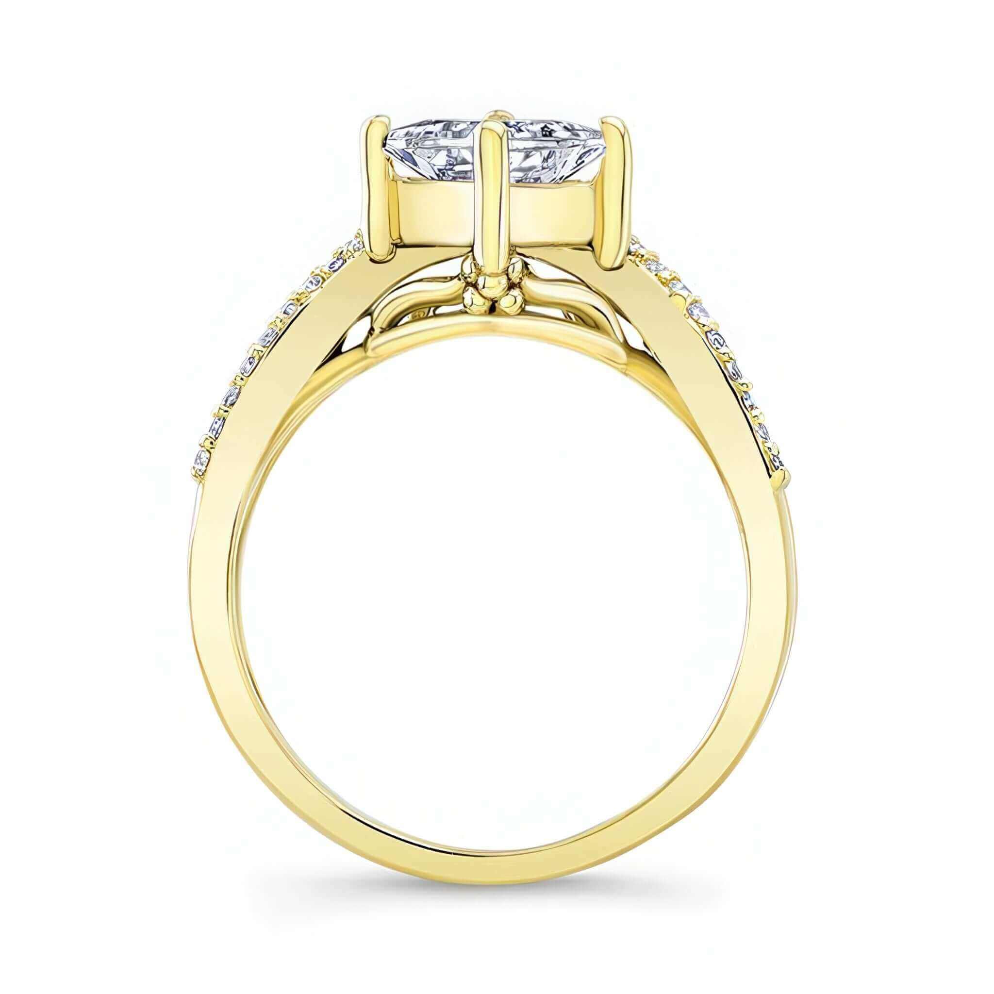 Unique Princess Cut Engagement Ring