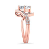 Unique Princess Cut Wedding Set