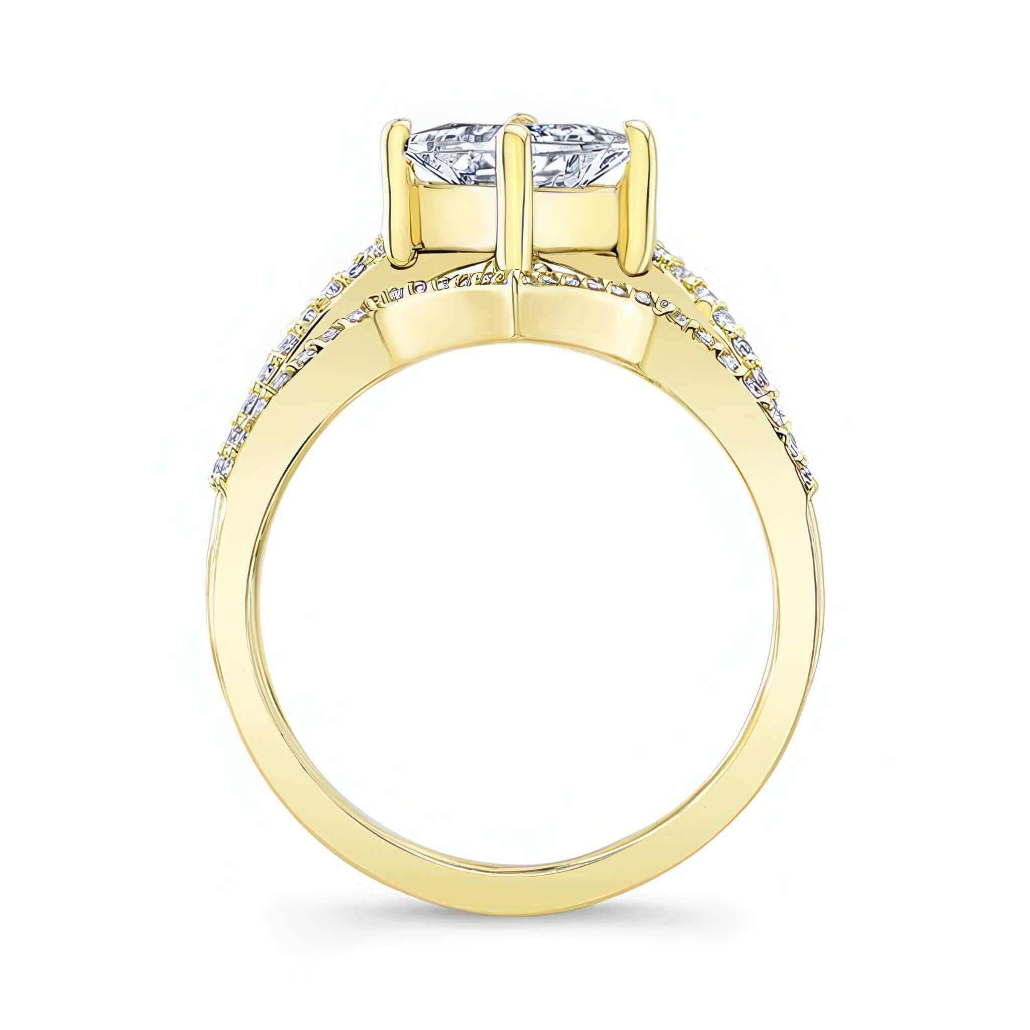 Unique Princess Cut Wedding Set