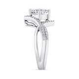 Unique Princess Cut Wedding Set