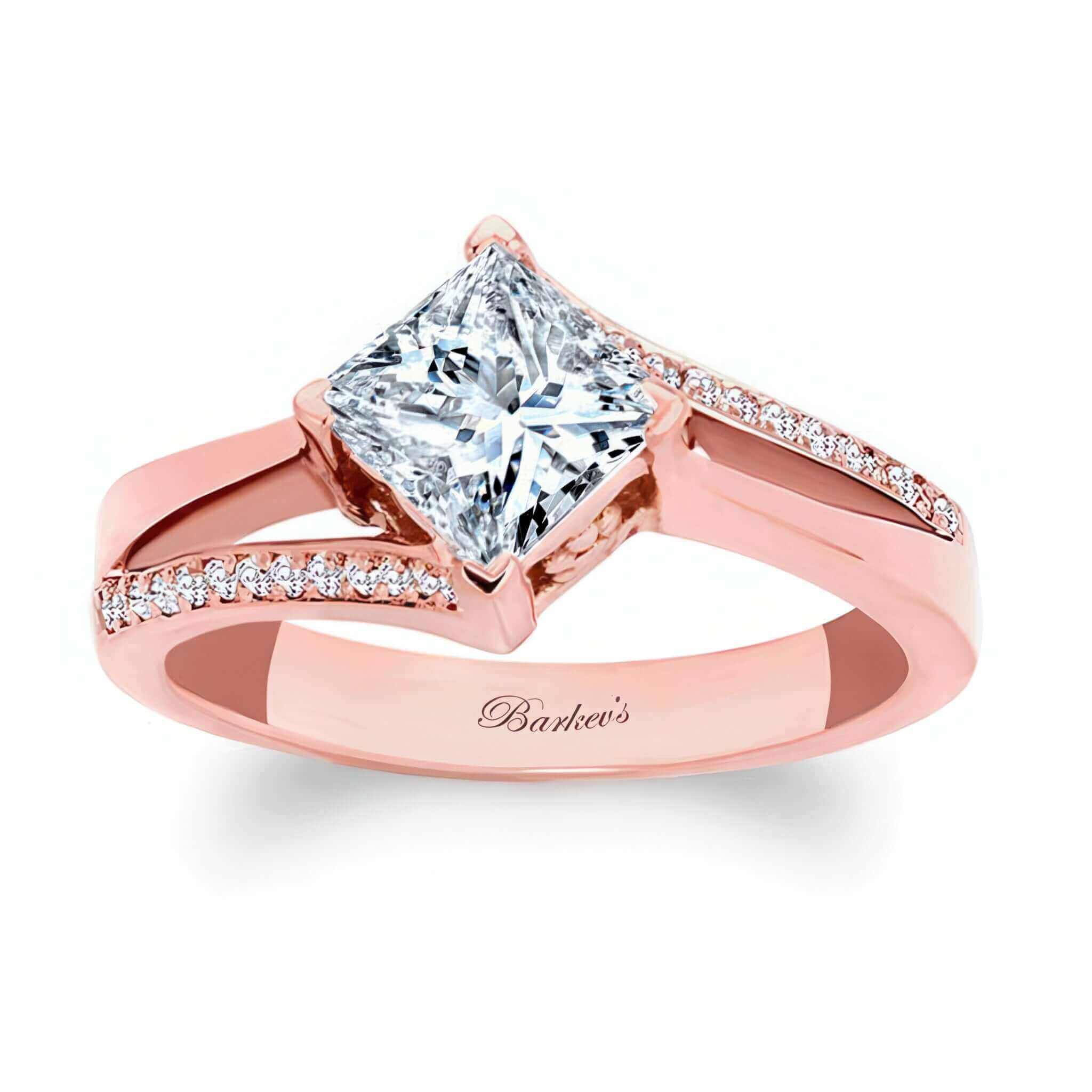 Princess Cut Split Shank Ring