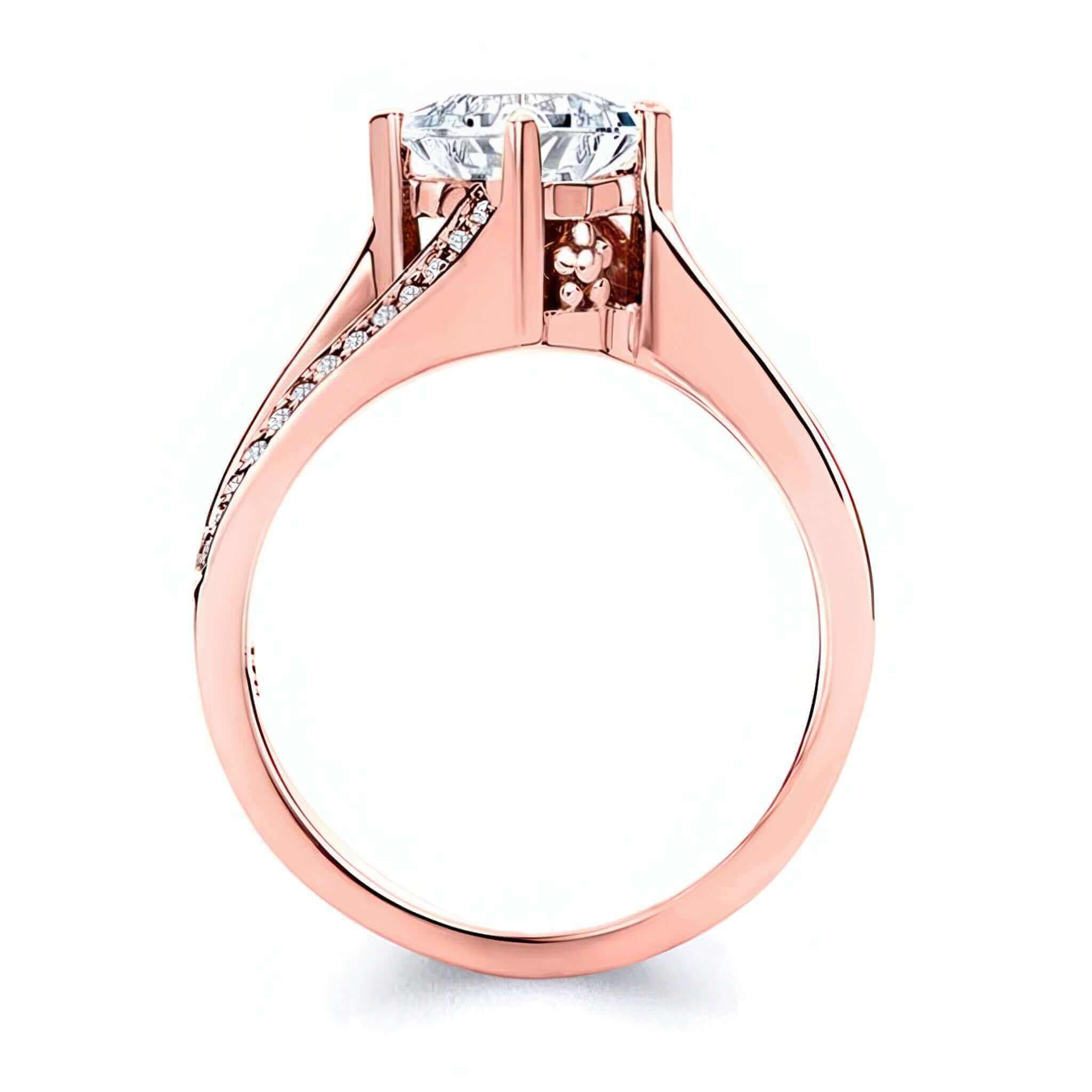 Princess Cut Split Shank Ring