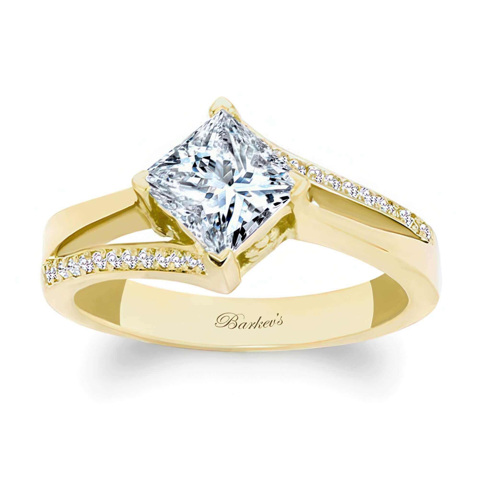 Princess Cut Split Shank Ring