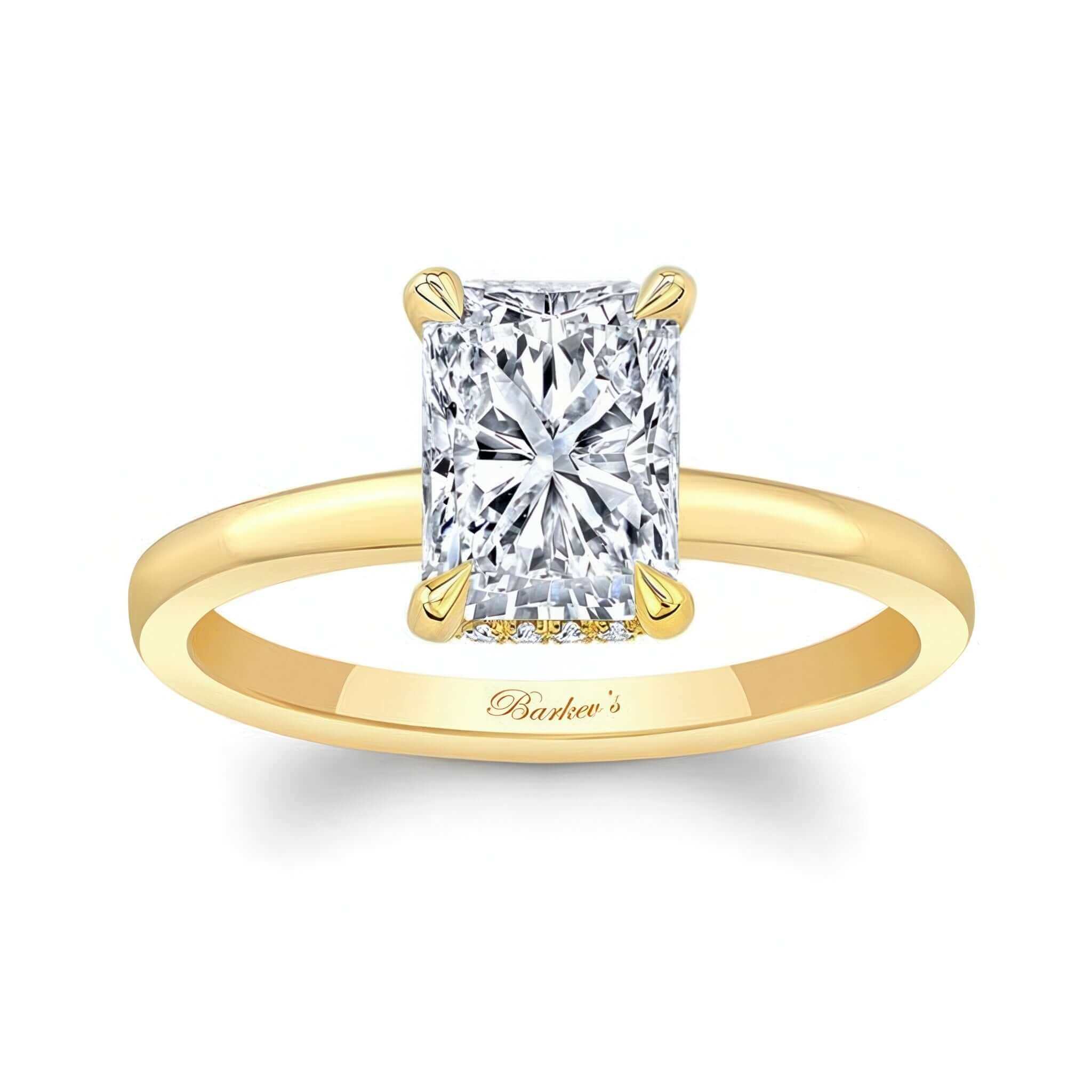 Radiant Cut Moissanite Engagement Ring
