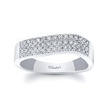 Curved Diamond Wedding Band