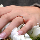 Curved Diamond Wedding Band